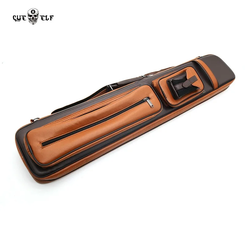 Cueelf Portable 4 Butts*8 Shafts Leather Pool Cue Case With 12 Holes Billiard Cue Stick Carrying Bag Billiard Accessories - Image 3