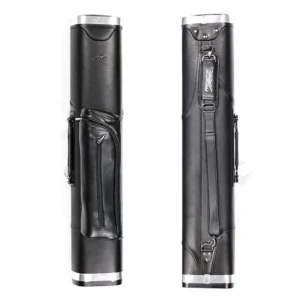 Premium  Leather Black  Color 3B5S 1/2 Billiard Pool Cue Case Bag 8  Holes