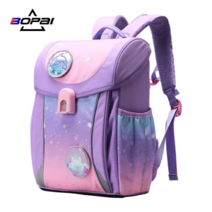 Custom Lightweight Stylish Label Waterproof Large Capacity Student Children Primary School Bags  Kids Anti Theft Backpack
