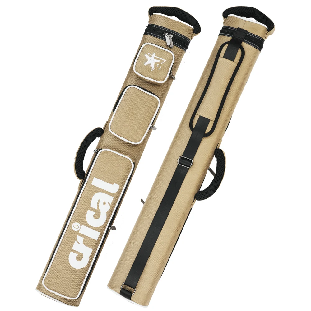 CRICAL Billiard Cue Case 6 Holes 2 Butts 4 Shafts High Capacity Oxford Canvas Bag Cue Case