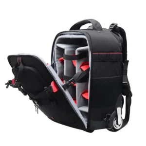 Custom Waterproof Trolley Camera Backpacks Professional DSLR Lens Bags Photography Equipment Backpack