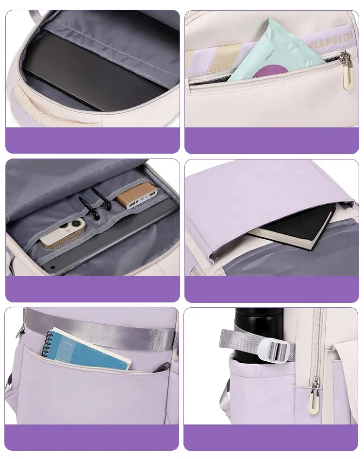 Waterproof Nylon School Bag Women Bags Sac a Impermeable New Design School Bag School Backpack for Children Students - Image 6