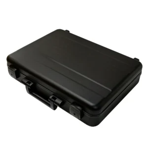 Black Embossed Leather Briefcase Aluminium Alloy Attaché Portable Business Laptop Notebook Case Organizer Custom Made