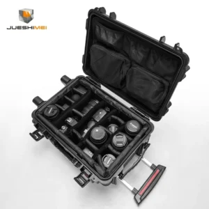 Custom L430 Plastic Hard Wheeled Case Shockproof Waterproof Tough Camera Carry Case with Padded Divider Organizer Bag