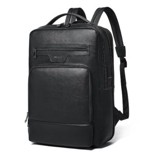Shrrie Leather Laptop Backpack for Women and Men,28 L Travel Backpack Computer Bag Fits 16 inch Laptop,Expandable Casual Daypack with USB Charging Port for Work Business...